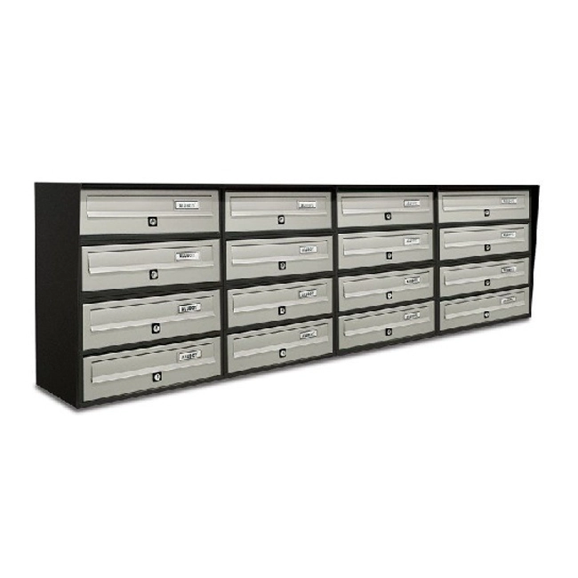 Vendita online Casellario postale 16 posti orizzontale esterno - Slim